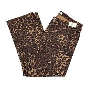 Abercrombie & Fitch Womens Size 16L The Baggy Low Rise Jeans Leopard NWT